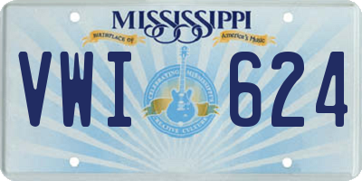 MS license plate VWI624