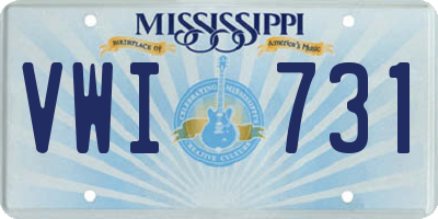MS license plate VWI731