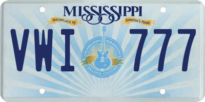 MS license plate VWI777