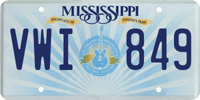 MS license plate VWI849