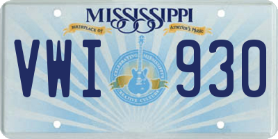 MS license plate VWI930