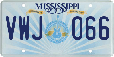MS license plate VWJ066