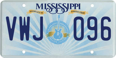 MS license plate VWJ096