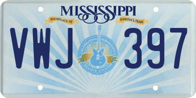 MS license plate VWJ397
