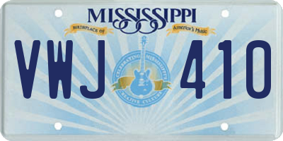 MS license plate VWJ410