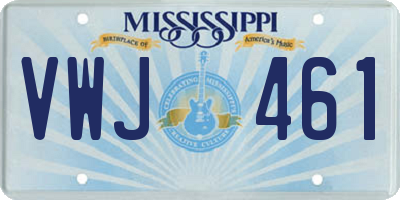 MS license plate VWJ461