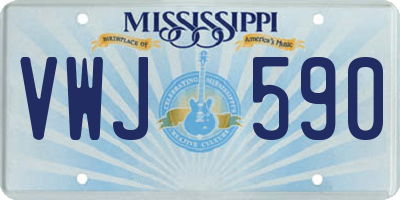 MS license plate VWJ590