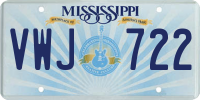 MS license plate VWJ722