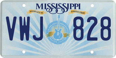 MS license plate VWJ828