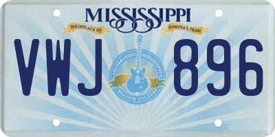 MS license plate VWJ896