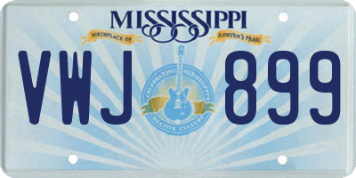MS license plate VWJ899