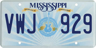 MS license plate VWJ929