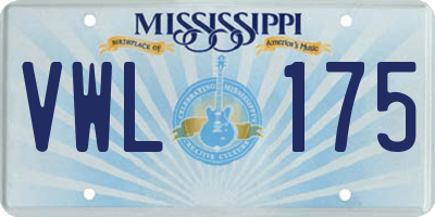 MS license plate VWL175