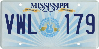 MS license plate VWL179