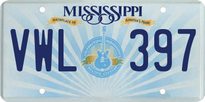 MS license plate VWL397