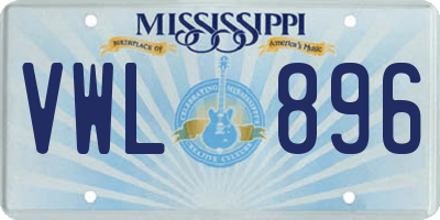 MS license plate VWL896