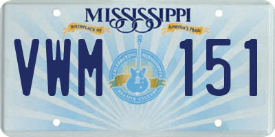 MS license plate VWM151