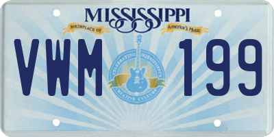 MS license plate VWM199