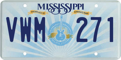 MS license plate VWM271