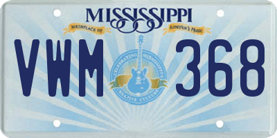 MS license plate VWM368