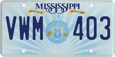 MS license plate VWM403