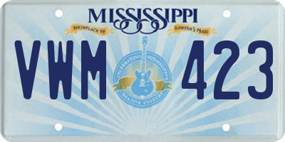 MS license plate VWM423