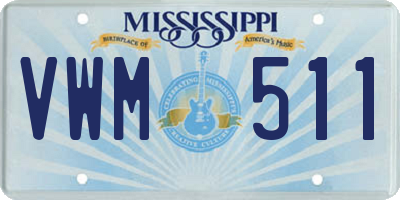 MS license plate VWM511