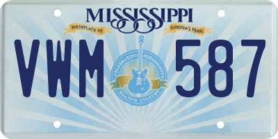 MS license plate VWM587