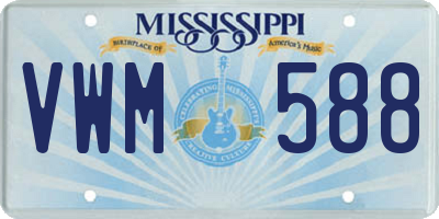 MS license plate VWM588