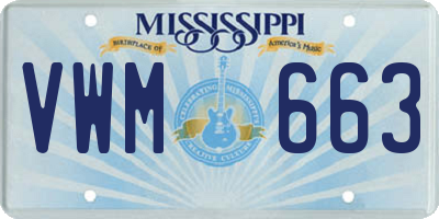 MS license plate VWM663