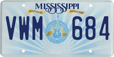 MS license plate VWM684