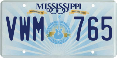 MS license plate VWM765
