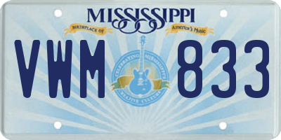 MS license plate VWM833