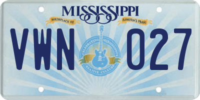MS license plate VWN027