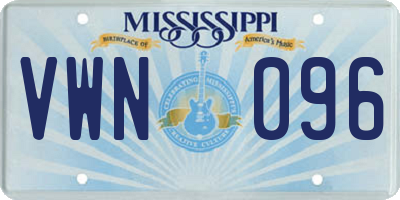 MS license plate VWN096