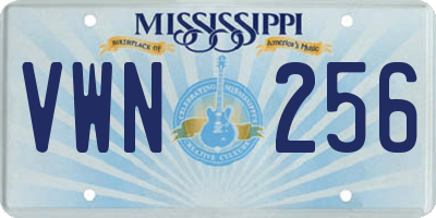 MS license plate VWN256
