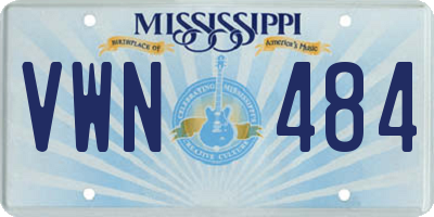 MS license plate VWN484