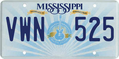 MS license plate VWN525