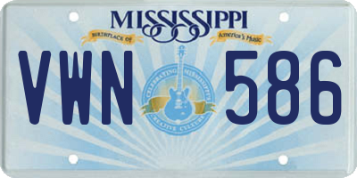 MS license plate VWN586