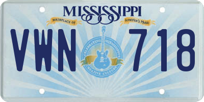 MS license plate VWN718
