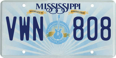 MS license plate VWN808