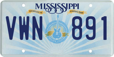 MS license plate VWN891