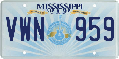 MS license plate VWN959