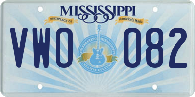 MS license plate VWO082