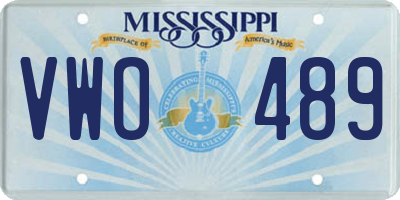 MS license plate VWO489