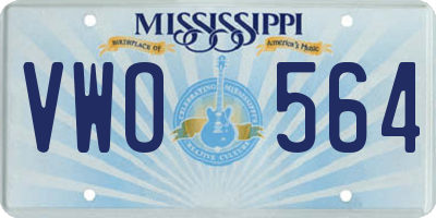 MS license plate VWO564