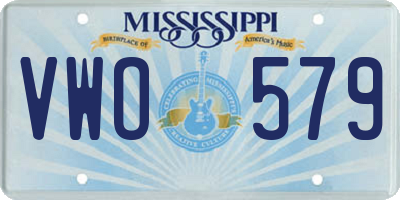 MS license plate VWO579
