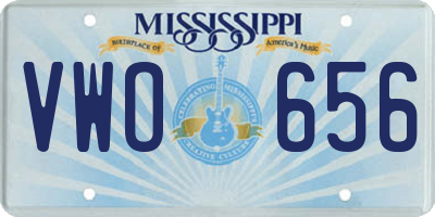 MS license plate VWO656