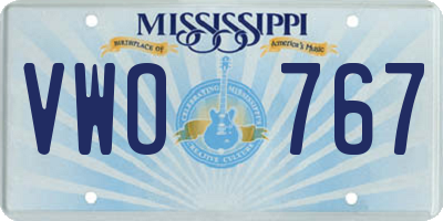 MS license plate VWO767