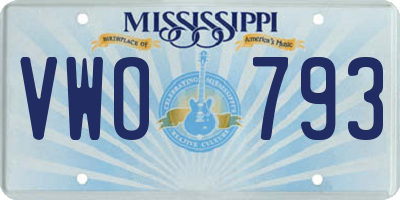 MS license plate VWO793
